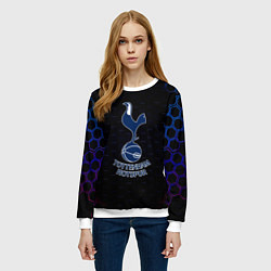 Свитшот женский ФК Тоттенхэм соты, цвет: 3D-белый — фото 2