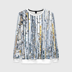 Свитшот женский Новогодний дождик, цвет: 3D-белый