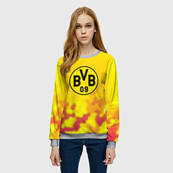 Свитшот женский Borussia камуфляж желтый текстура, цвет: 3D-меланж — фото 2