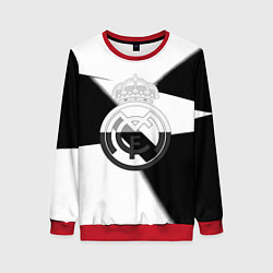 Свитшот женский Реал Мадрид геометрия полосы, цвет: 3D-красный