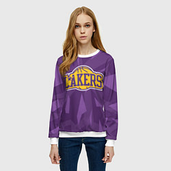 Свитшот женский NBA Los Angeles Lakers, цвет: 3D-белый — фото 2