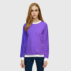 Свитшот женский Color purple gradient, цвет: 3D-белый — фото 2