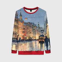 Женский свитшот Вечер Санкт-Петербурга