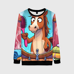 Женский свитшот Лошадка с расческой