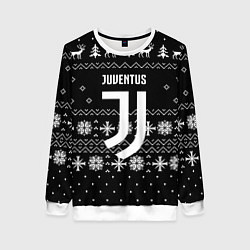 Свитшот женский Ювентус новый год текстура, цвет: 3D-белый