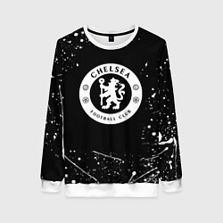Женский свитшот Челси белые краски всплеск