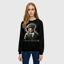 Свитшот женский Острые козырьки Шелби, цвет: 3D-черный — фото 2