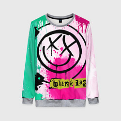 Свитшот женский Blink-182: Purple Smile, цвет: 3D-меланж