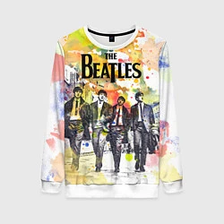 Свитшот женский The Beatles: Colour Spray, цвет: 3D-белый