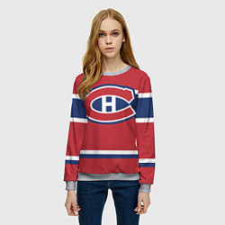 Свитшот женский Montreal Canadiens, цвет: 3D-меланж — фото 2