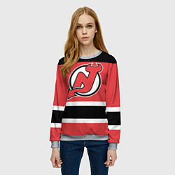 Свитшот женский New Jersey Devils, цвет: 3D-меланж — фото 2