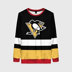 Свитшот женский Pittsburgh Penguins: Black, цвет: 3D-красный