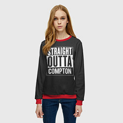 Свитшот женский Straight Outta Compton, цвет: 3D-красный — фото 2