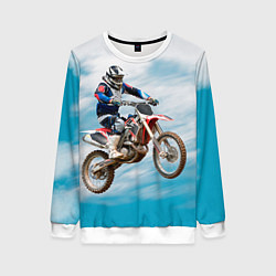 Свитшот женский Эндуро, цвет: 3D-белый