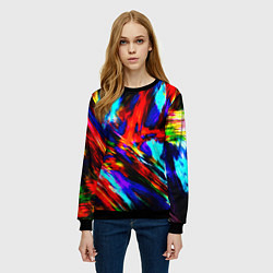 Свитшот женский Акварель, цвет: 3D-черный — фото 2