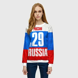 Свитшот женский Russia: from 29, цвет: 3D-белый — фото 2