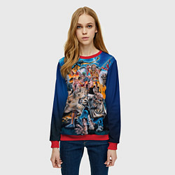 Свитшот женский Iron Maiden: Skeletons, цвет: 3D-красный — фото 2