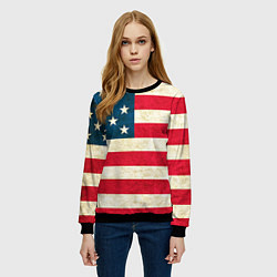 Свитшот женский США, цвет: 3D-черный — фото 2
