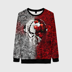 Свитшот женский Pirate Station: Flowers, цвет: 3D-черный