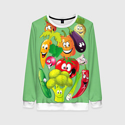 Свитшот женский Правильное питание, цвет: 3D-белый