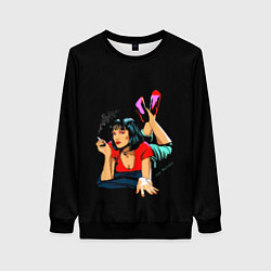 Свитшот женский Pulp Fiction: Mia Wallace, цвет: 3D-черный