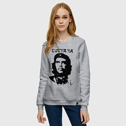 Свитшот хлопковый женский Che Guevara, цвет: меланж — фото 2
