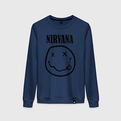 Свитшот хлопковый женский Nirvana, цвет: тёмно-синий