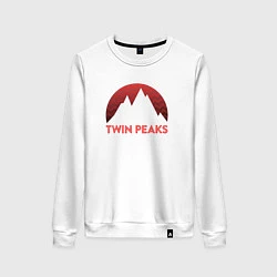 Свитшот хлопковый женский Twin Peaks: Pie & Murder, цвет: белый
