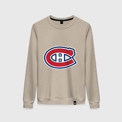 Свитшот хлопковый женский Montreal Canadiens, цвет: миндальный