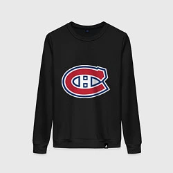 Свитшот хлопковый женский Montreal Canadiens, цвет: черный