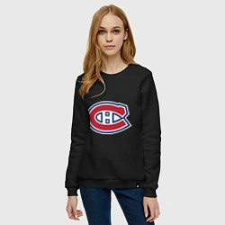 Свитшот хлопковый женский Montreal Canadiens, цвет: черный — фото 2