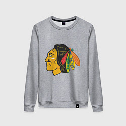 Свитшот хлопковый женский Chicago Blackhawks, цвет: меланж