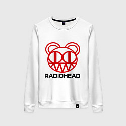 Свитшот хлопковый женский Radiohead, цвет: белый