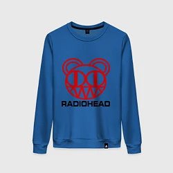 Свитшот хлопковый женский Radiohead, цвет: синий