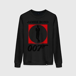 Свитшот хлопковый женский James Bond 007, цвет: черный