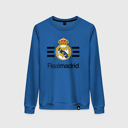 Свитшот хлопковый женский Real Madrid Lines, цвет: синий