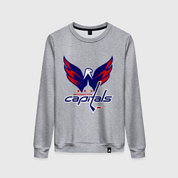 Свитшот хлопковый женский Washington Capitals: Ovechkin, цвет: меланж
