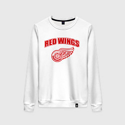 Свитшот хлопковый женский Detroit Red Wings, цвет: белый