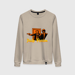 Свитшот хлопковый женский Pulp Fiction, цвет: миндальный
