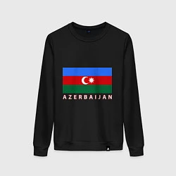 Свитшот хлопковый женский Азербайджан, цвет: черный