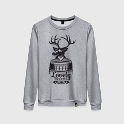 Свитшот хлопковый женский Lovely Sweater: with men, цвет: меланж