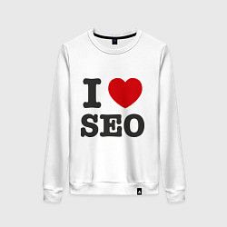 Женский свитшот I love SEO