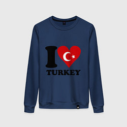 Женский свитшот I love turkey