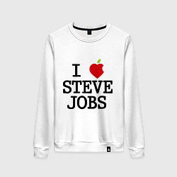 Свитшот хлопковый женский I love Steve, цвет: белый