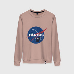 Свитшот хлопковый женский Tardis NASA, цвет: пыльно-розовый