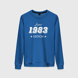 Свитшот хлопковый женский Limited Edition 1983, цвет: синий