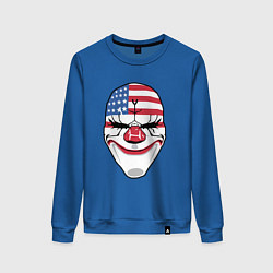 Свитшот хлопковый женский American Mask, цвет: синий