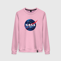 Свитшот хлопковый женский NASA: Cosmic Logo, цвет: светло-розовый