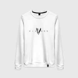 Свитшот хлопковый женский Vikings, цвет: белый