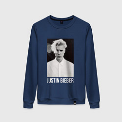 Свитшот хлопковый женский Justin Bieber, цвет: тёмно-синий